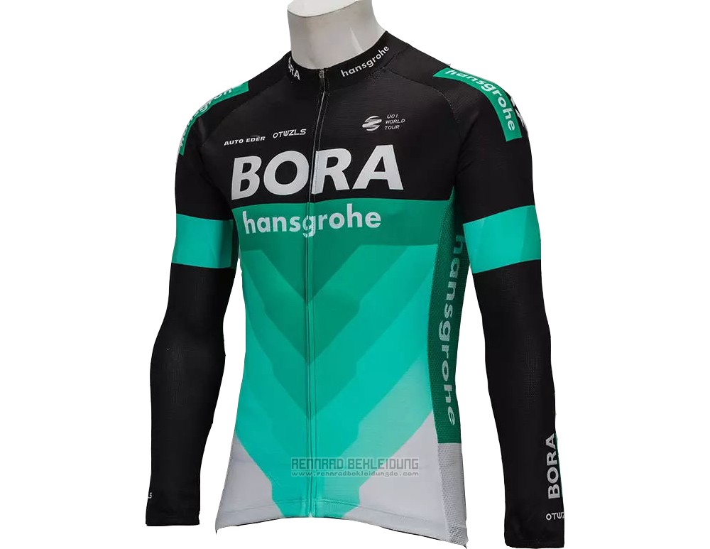 2018 Fahrradbekleidung Bora Grun und Shwarz Trikot Langarm und Tragerhose